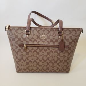 Coach Gallery Tote, khaki Saddle